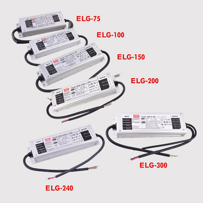 waterproof meanwell triac dimmable led driver ELG series 40w 50w 60w 75w 100W 150W 200W 240W 300W output 12v 24v 36v 48v