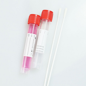 High Quaily VTM Media Test Kit 8cm Breakpoint PP+Nylon Nasal Swab 2ml Non--Inactivated VTM Kit