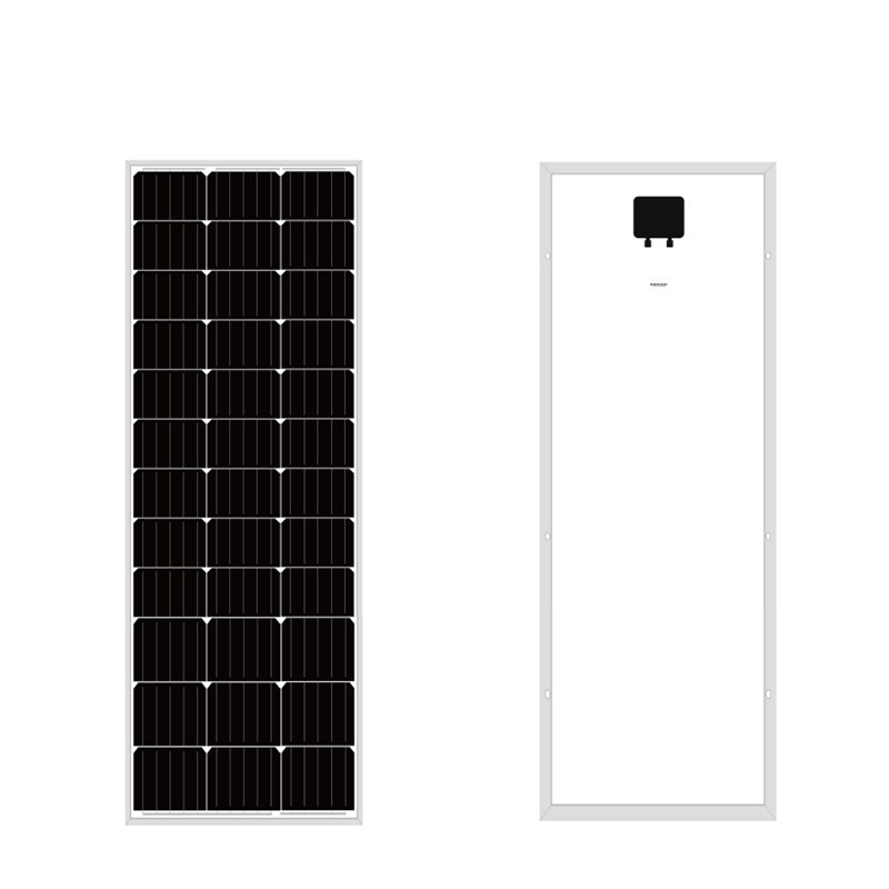 Solar Panel 36 Cells Monocrystalline Solar Panels and Is 100W 110W 120W  18vBlack lid waterproof case 182mm battery sheet