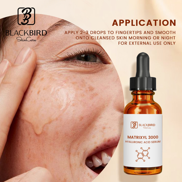 OEM/ODM Organic Skin Care Hydrating Anti Aging Matrixyl 3000 Hyaluronic Acid Facial Serum Anti Wrinkle Moisturizing Facial Serum