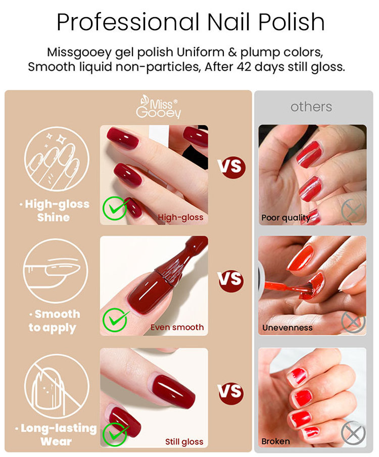 NEW Trend Long Lasting Custom Logo Soak Off 10ml Nail Gel Polish Private Label Color Nail Polish Set UV Gel Polish Nail Glue