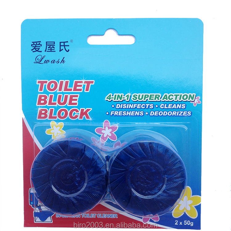 Deodorant Hygiene 300 Flushes Automatic Solid Blue Toilet Bowl Cleaner Tablet