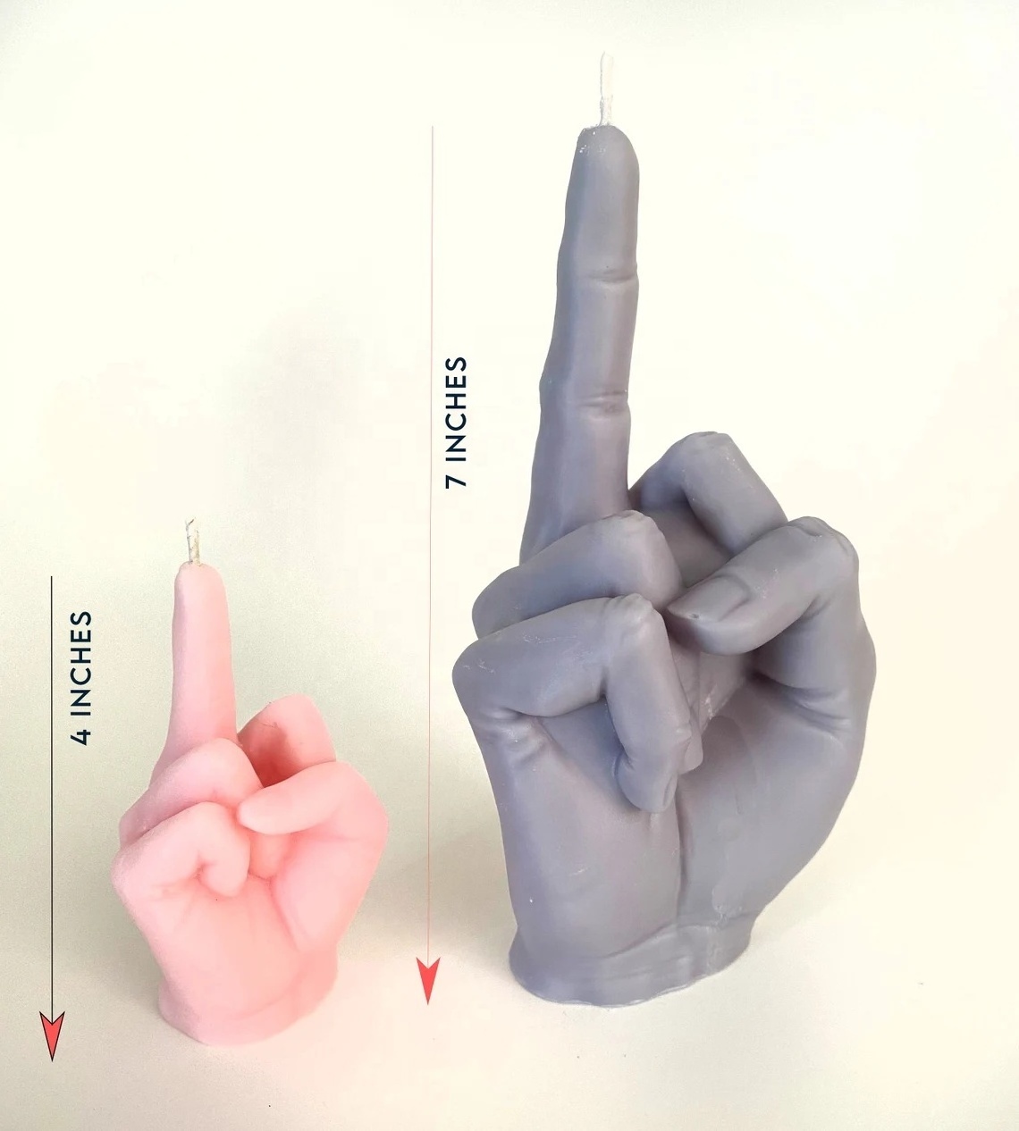 Creative Middle Finger Shaped Gesture Candle Finger Scented Candle 3D Hand Made Scented Silicone Hand Shape Finger Candle