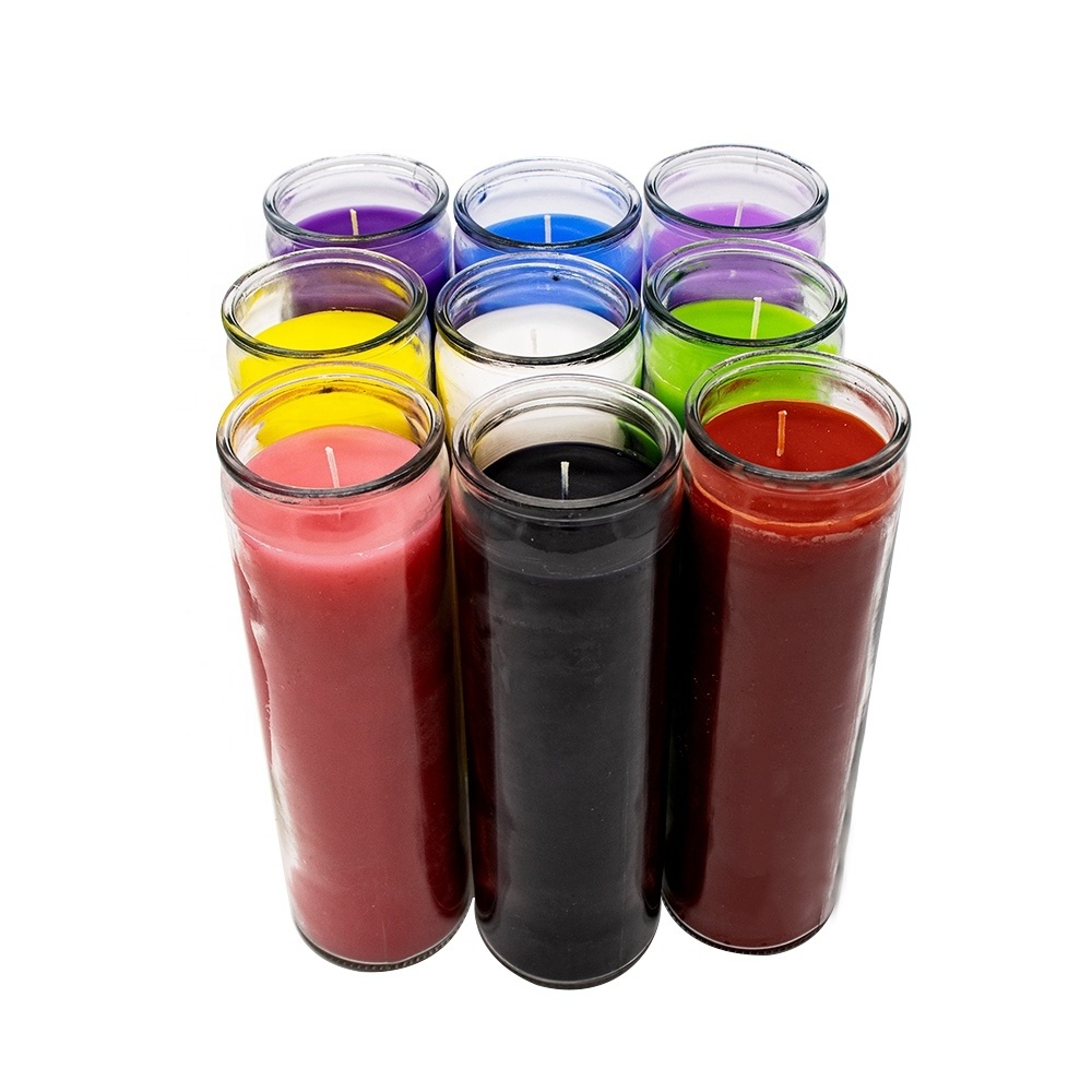 Customized personalized 8 inches high religion's candles 7 days religious candles 18oz Scented Chakra Candles