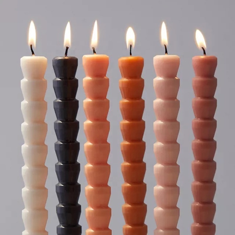 KLS Wholesale 18CM Twisted Pillar Candles Home Table Decorative Aromatherapy Long Spiral Soy Wax Scented Candle/Candels