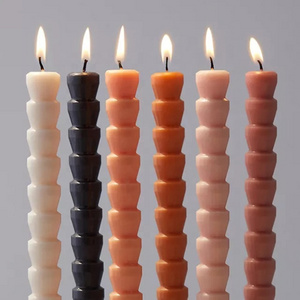 KLS Wholesale 18CM Twisted Pillar Candles Home Table Decorative Aromatherapy Long Spiral Soy Wax Scented Candle/Candels