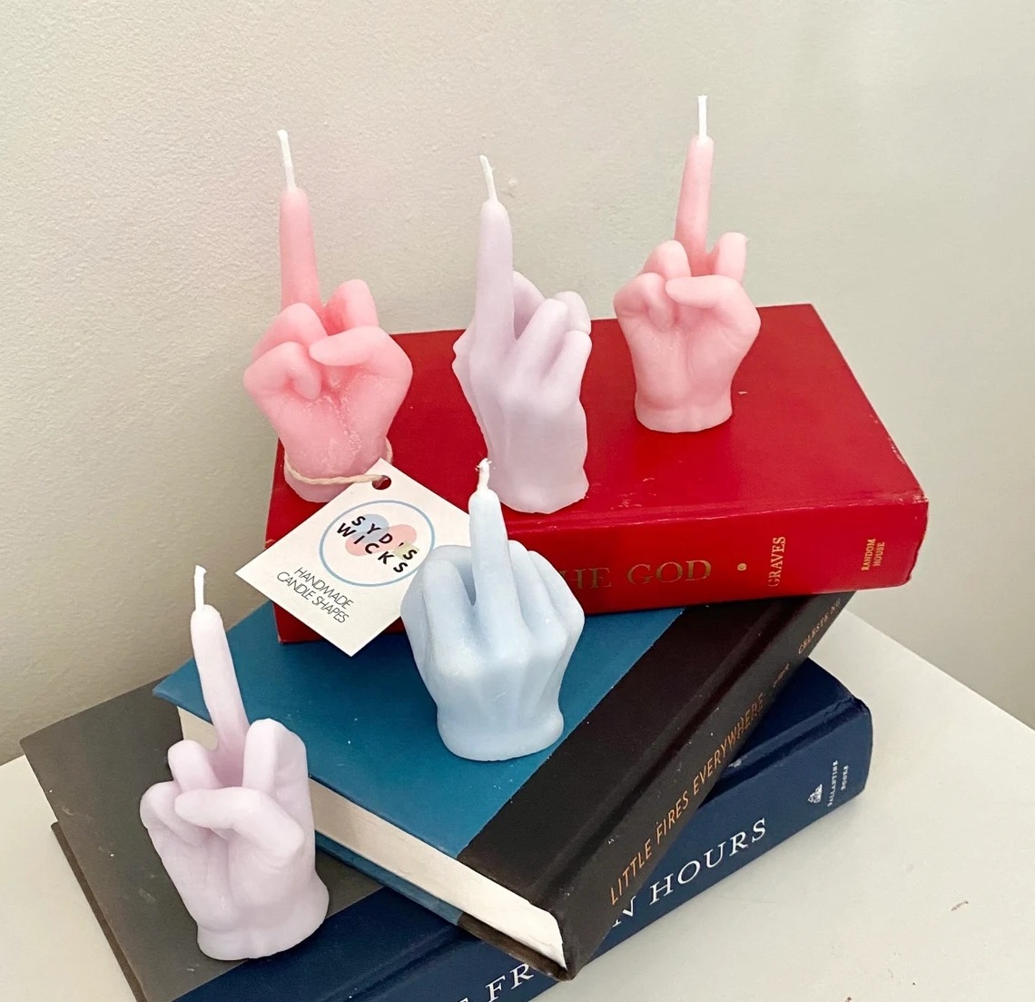 Creative Middle Finger Shaped Gesture Candle Finger Scented Candle 3D Hand Made Scented Silicone Hand Shape Finger Candle