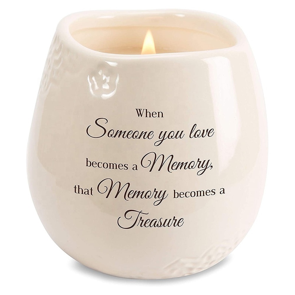 Essential oil ceramic containers candle filled with low temperature Empty massage candles