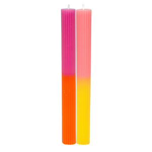 ribbed dinner candles Colorful Soy Wax Gift Set Pillar Candle wholesale natural unscented dinner candles