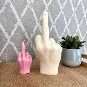 Creative Middle Finger Shaped Gesture Candle Finger Scented Candle 3D Hand Made Scented Silicone Hand Shape Finger Candle