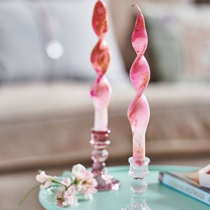 Twisted Candle Stick for Home Decor Soy Wax Swirl Candle Spell Colored Candle