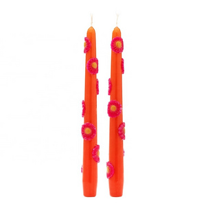 Soy Wax Swirl Candle Spell Colored Candle Stick Twisted Floral Candle Stick for Home Decor