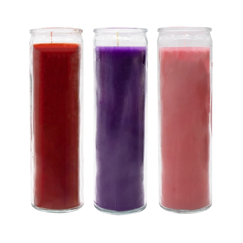 Customized personalized 8 inches high religion's candles 7 days religious candles 18oz Scented Chakra Candles