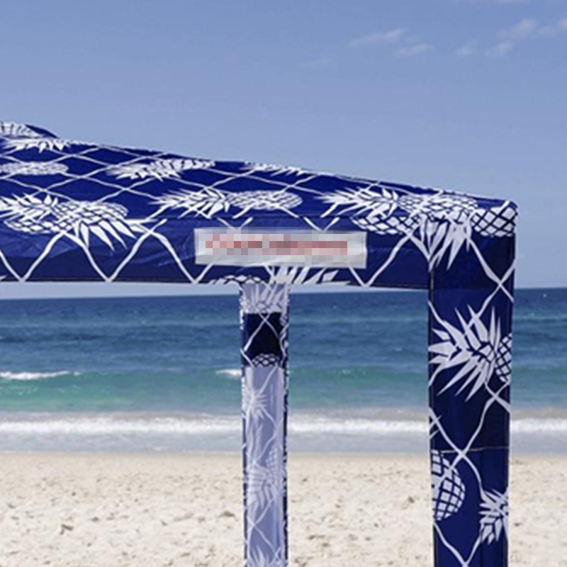 Custom Outdoor Medium Large Premium Cool Beach Cabana Tent, Portable Aluminum Travel Picnic Sun Shade Umbrella with Sand Pockets