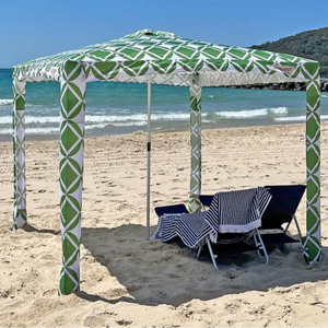 New Premium Portable Windproof Aluminum Pole Cool Beach Cabana Tent, UV 50+ Summer Camping Picnic Park Trip Sun Shade Umbrella