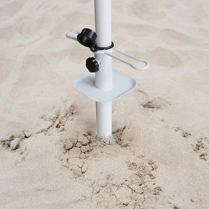 2022  Furniture Wholesale outdoor parasol base parts stand adjustable beach umbrella metal sand anchor kit accessories