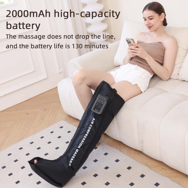 2024 Vibrating Air Compression Pressotherapy Recovery Foot Leg Massage Boots For Men Massage Foot And Calf With Heat