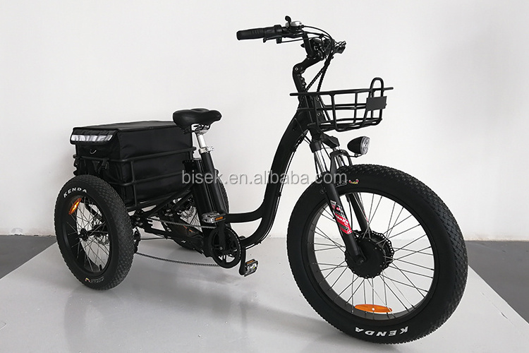 24inch  electric trike fat tire 3 wheels Electric bicycle  cargo electric Tricycle