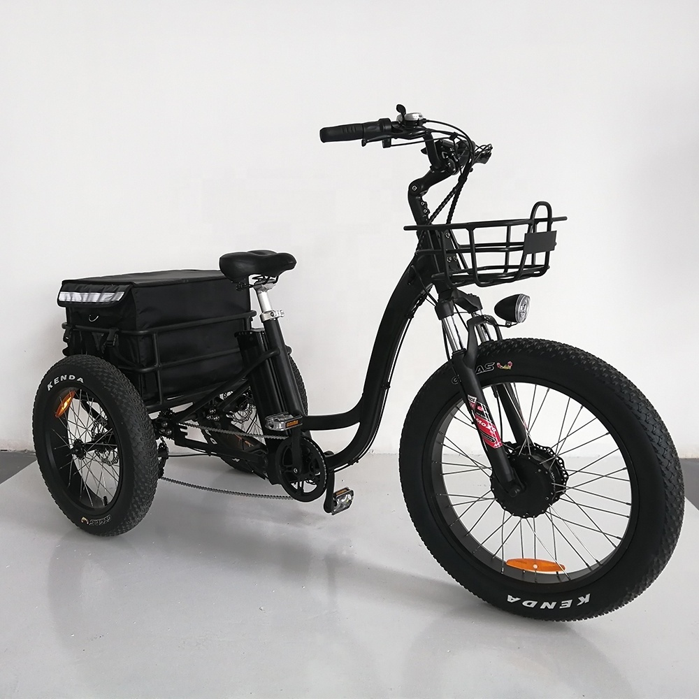 24inch  electric trike fat tire 3 wheels Electric bicycle  cargo electric Tricycle