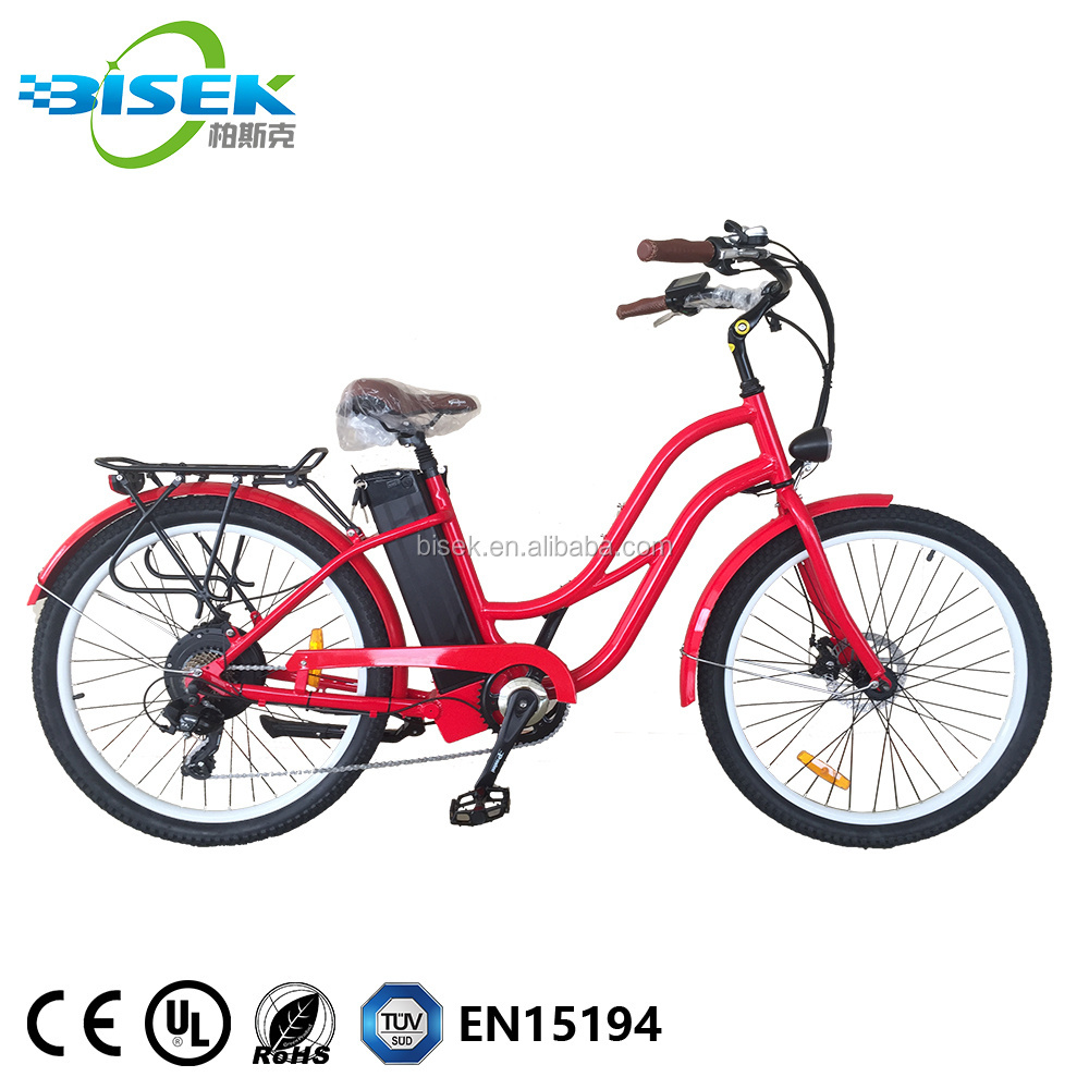 2021 Most Fashion Step Through Fat Tire Electric Bike 48V 500W Beach Cruiser Ebike For Lady