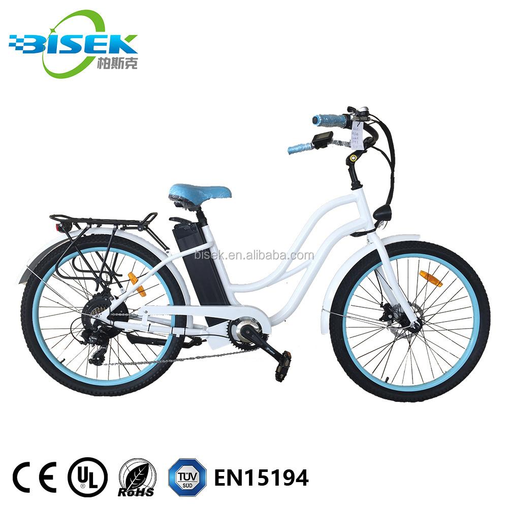 2021 Most Fashion Step Through Fat Tire Electric Bike 48V 500W Beach Cruiser Ebike For Lady