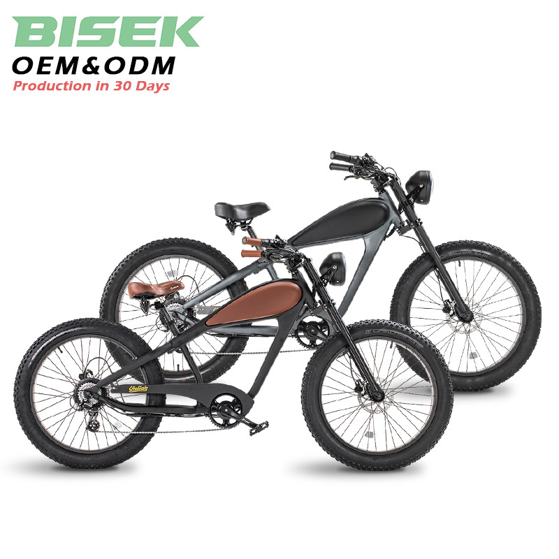 OEM new retro vintage super Electric Hybrid Bike 73 fat tire 26 inch 1000W ebike 48V 17.5AH long range e bike