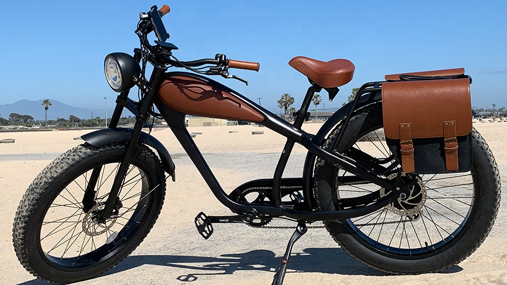 OEM Vintage Cruiser Style 250W 500W 1000W 26 Inch Cafe Racer Fat Tire Electric Bike stretch beach cruiser bike