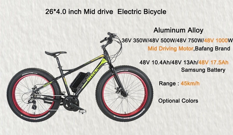 2022 Most Popular 26inch Ebike for Adults Electric Bike Motor 1000w Mountain Electric Fat Tire Bike 26 inch Hidden battery