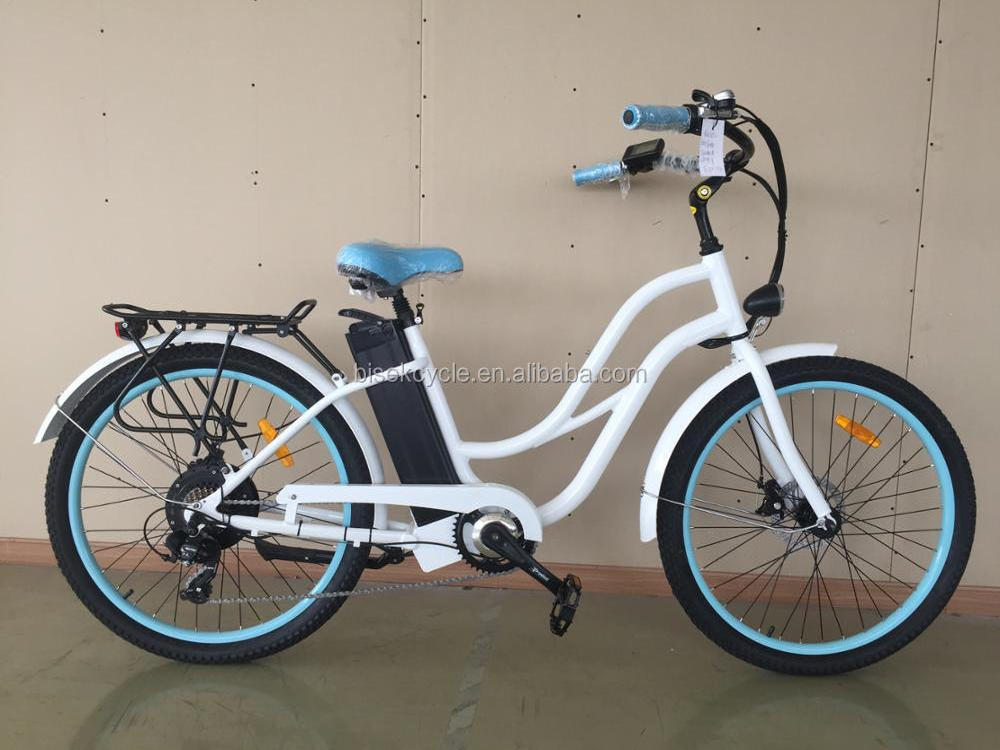 Hot Sale Powerful 36V/48V Bafang Motor ebike Beach Cruiser Electric Bicycle for Women