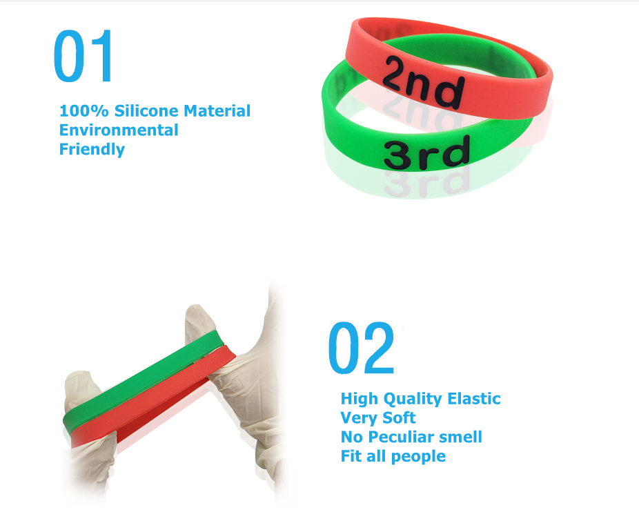 Wholesale cheap printing debossed silicon bracelet making machine bands custom silicon wristband for