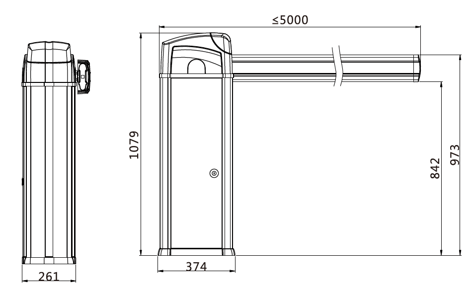 BISEN Cars park security barrier gate, highly barrier road gate system