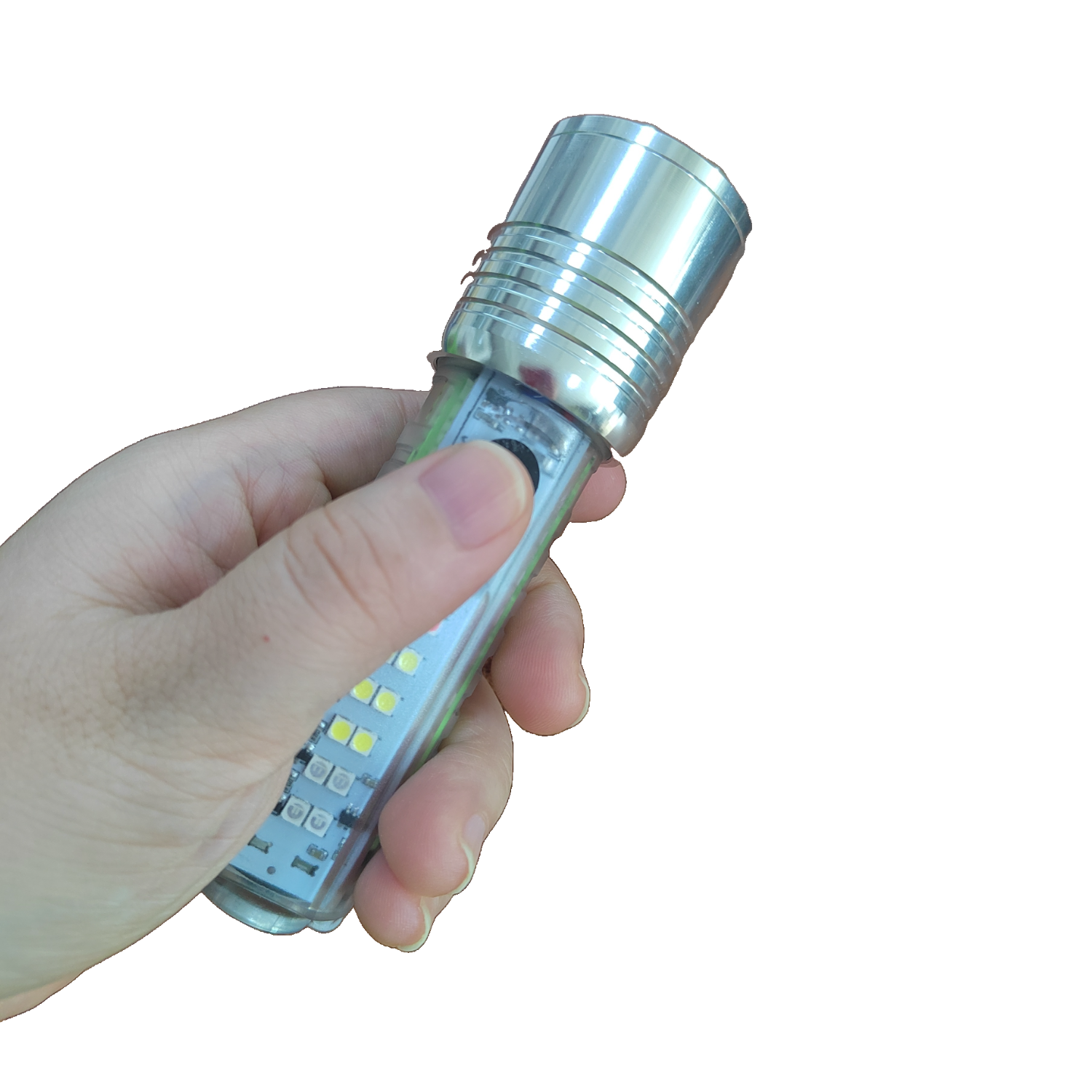 Long Range 30W LED White Zoom Transparent Fluorescent Flashlight With Clip Magnet Light Tactical Bright Outdoor Torch Lantern