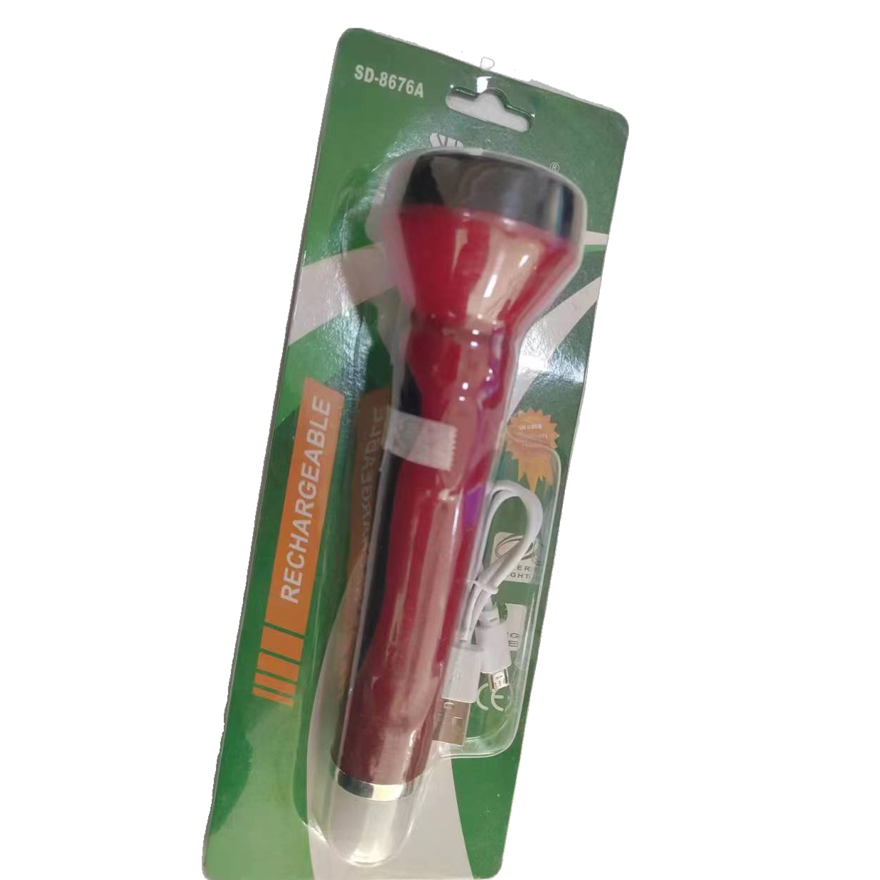 8676A Bangladesh pakistan usb rechargeable flashlight with lithium battery for sale