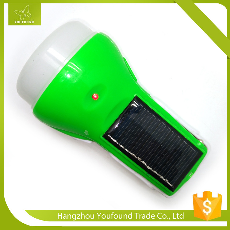 Rechargeable small Green plastic hand led torch light  brand flashlight from china