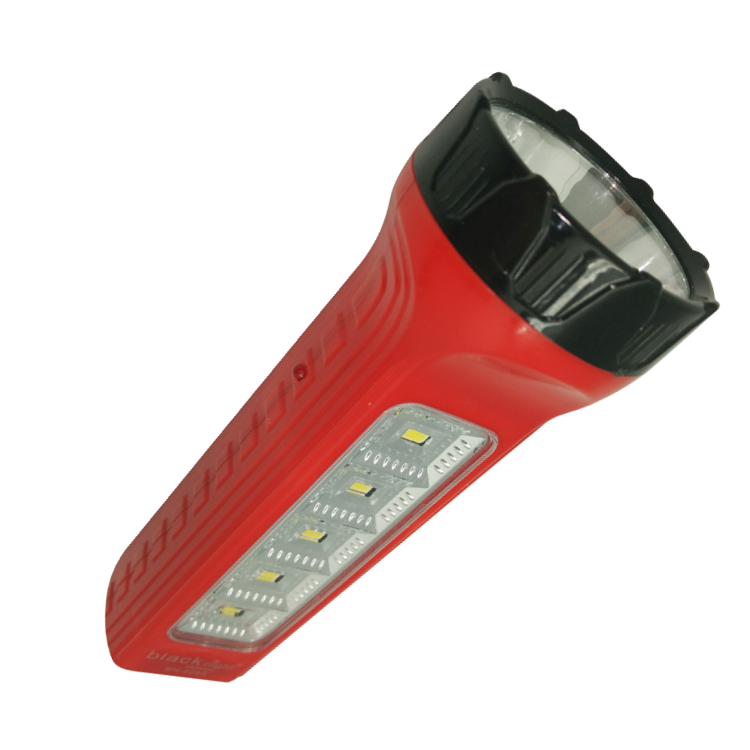 BN-428S Red emergency Lighting Solar Power Rechargeable Multi-function LED Torchlight with Side Lamp Flashlight