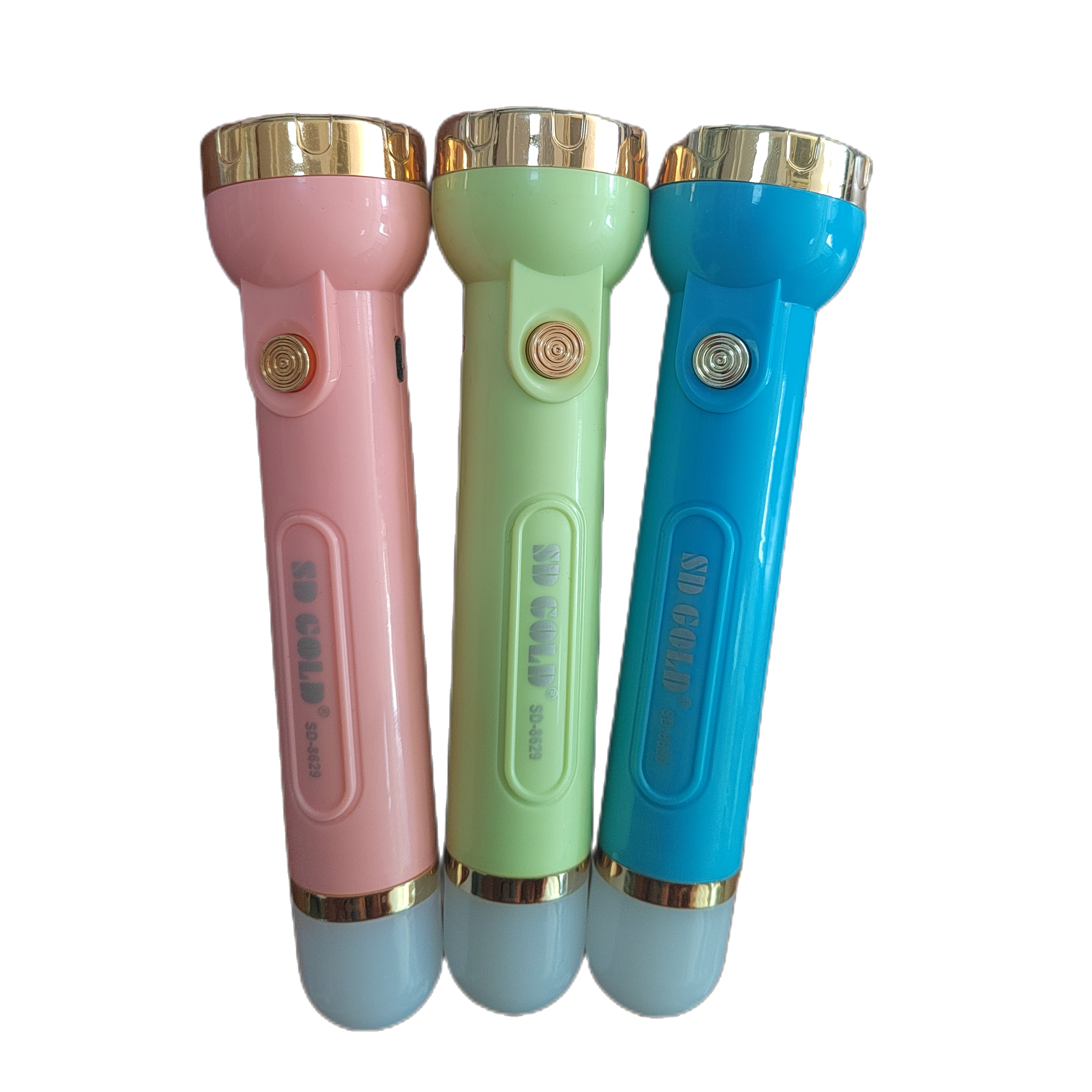 Household handheld flashlight lamp plastic case rechargeable lithium battery LED flashlight