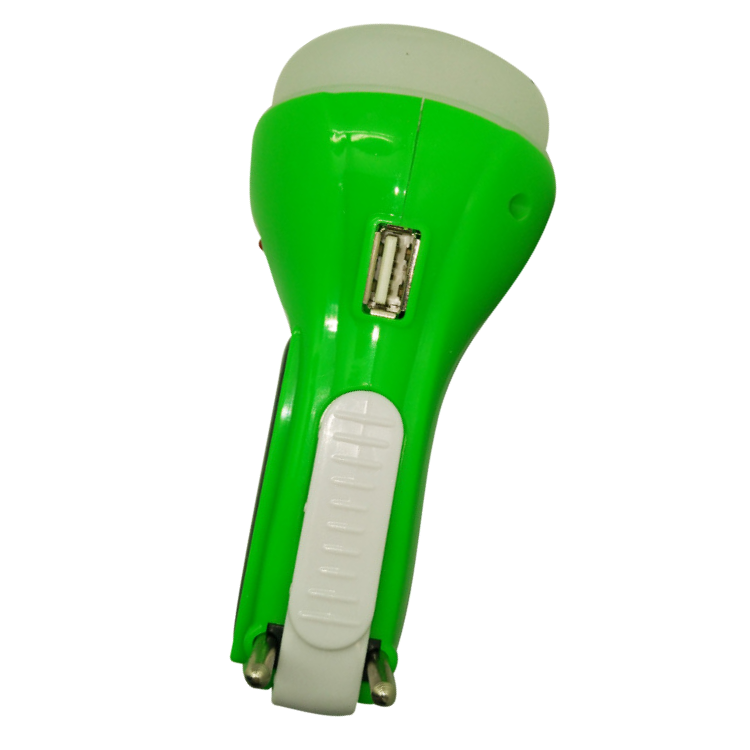 Rechargeable small Green plastic hand led torch light  brand flashlight from china