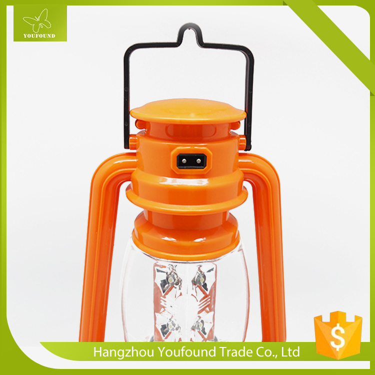 BN-3315 8 LED Oil Light Style Hand Crank Rechargeable Camping Lantern