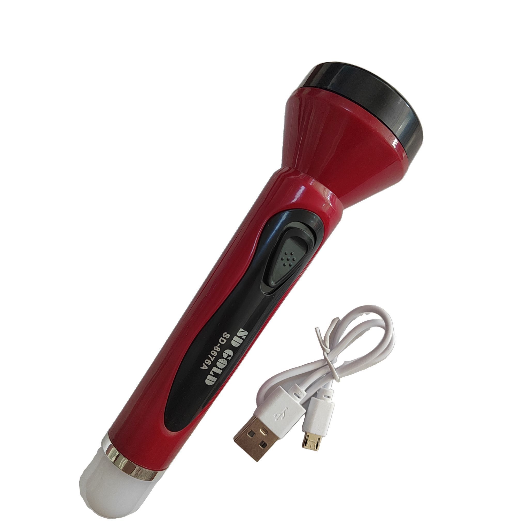 8676A Bangladesh pakistan usb rechargeable flashlight with lithium battery for sale