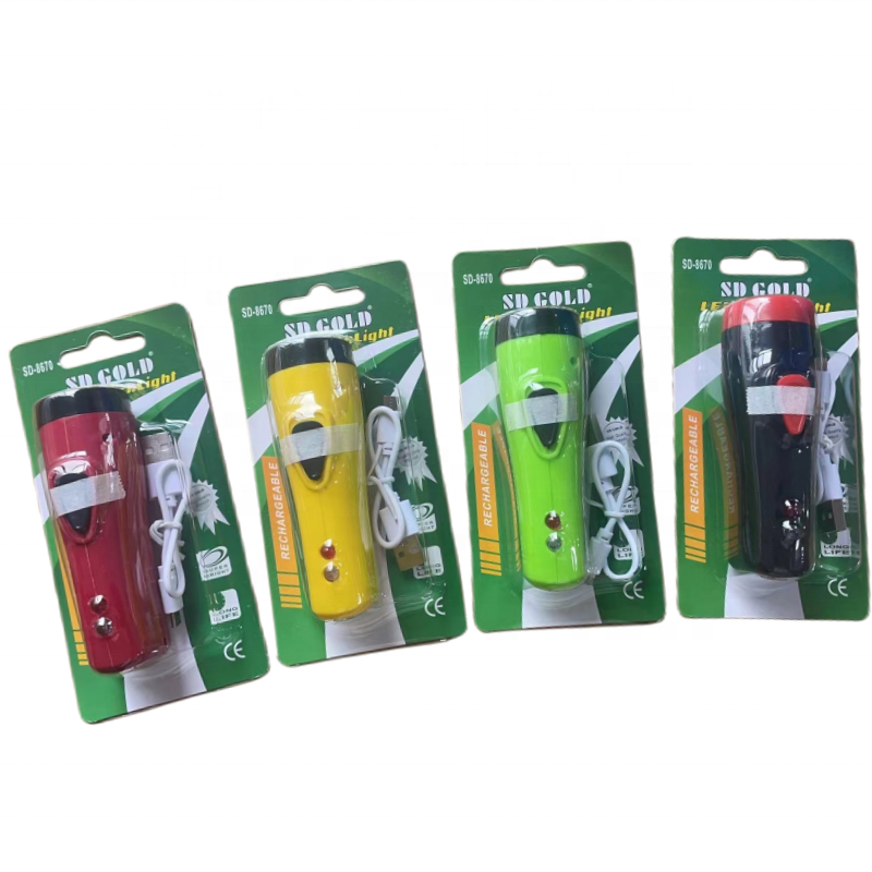 Led Flashlights Torches Small Pocket Torch Light Plastic Rechargeable Flashlight