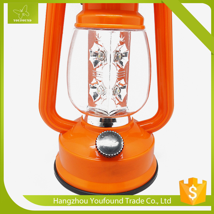 BN-3315 8 LED Oil Light Style Hand Crank Rechargeable Camping Lantern