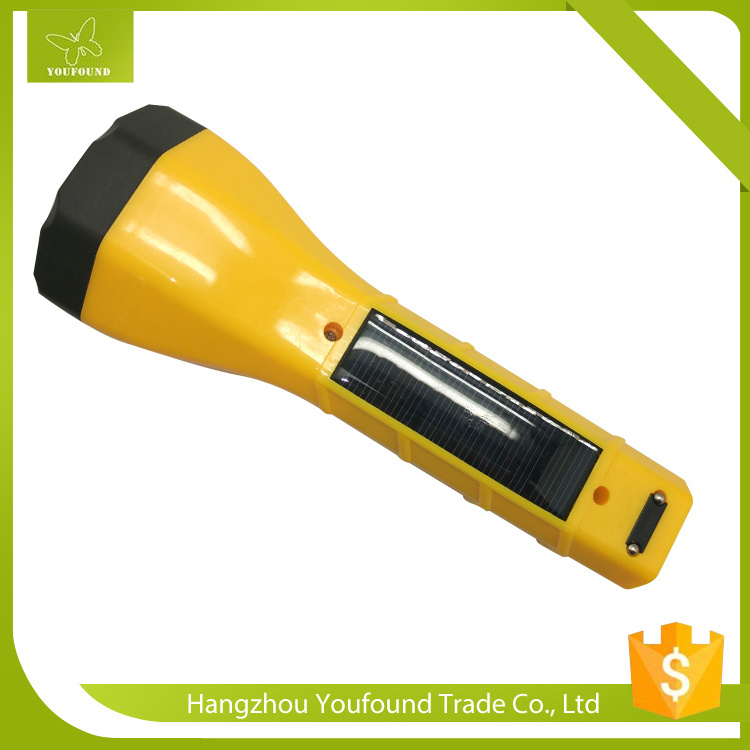 LED rechargeable flashlight with two pins plug  big reflective lamp head led torch