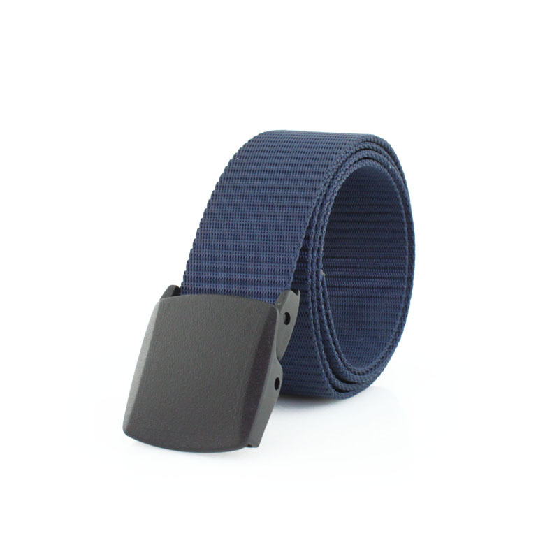 110cm High Quality Custom Nylon Webbing Belt Outdoor Men Plastic Buckle Canvas Weave Fashion tactical Belt