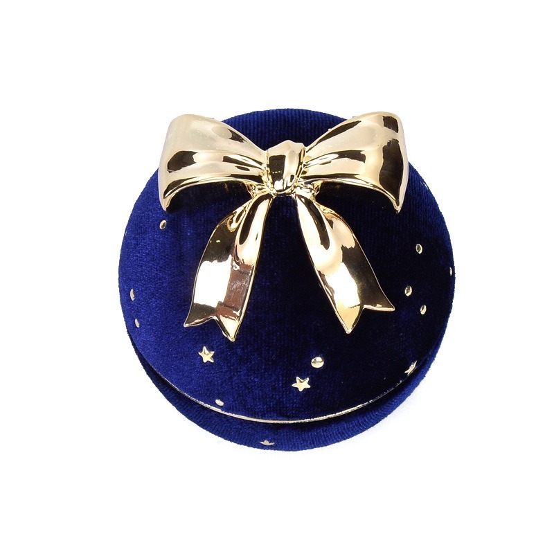 Propose creative blue planet jewelry box ring ball bowknot Christmas gift custom wholesale jewelry box