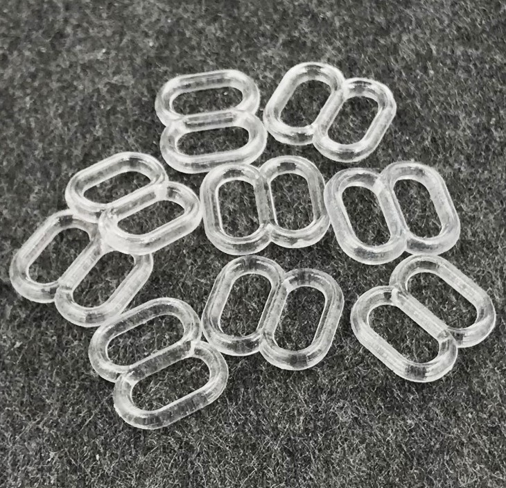 Clear ring slider hook for Underwear accessories adjustable plastic transparent  089 shape bra buckle for underwear strap