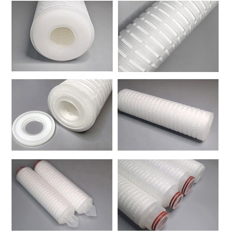 1 Micron PP Polypropylene Pleated Filter Cartridge Membrane Liquid Filter for Water Treatment Machinery