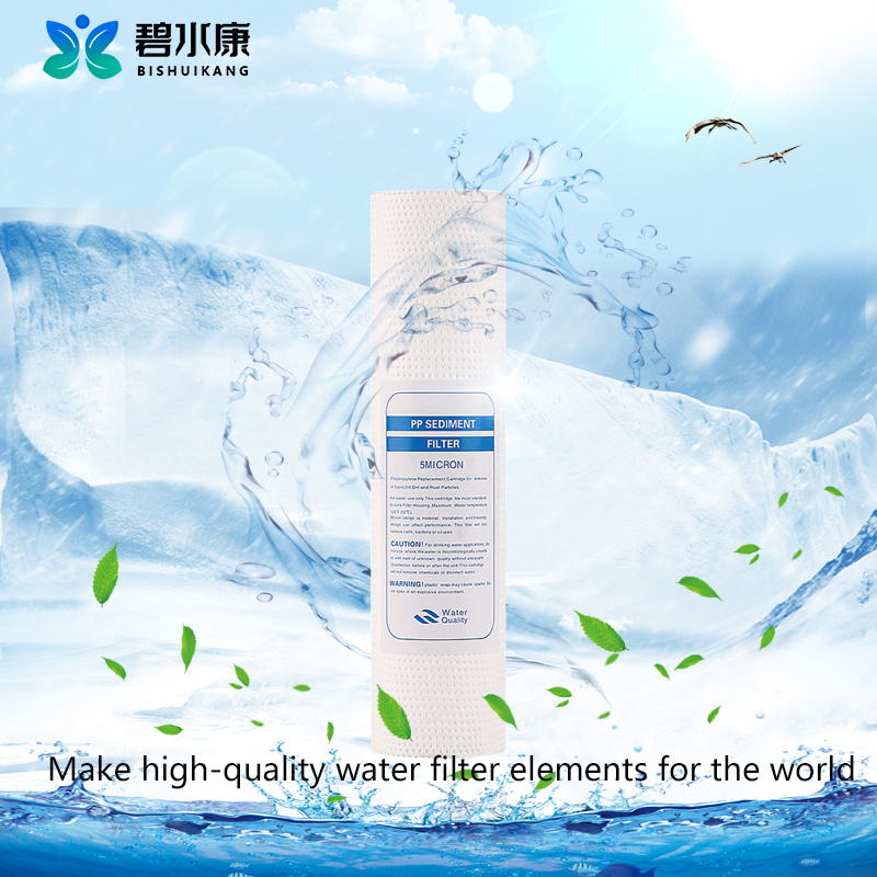 Bishuikang 10-Inch Electric PP Filter Cartridge 1 Micron Sediment Filtration for Water Pre-Filtration for Household Hotel Use