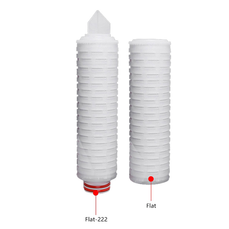 10 Inch PP Pleated Filter Cartridge New Sterile Filtration Bacterial Interception Filter with 022/0.45/0.5 Micron Membrane