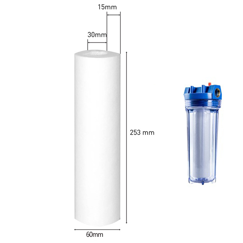 PP Spun Sediment Water Filter Cartridges 222/226 Fin/Doe End Cap  for Sediment Deposit Water Filtration