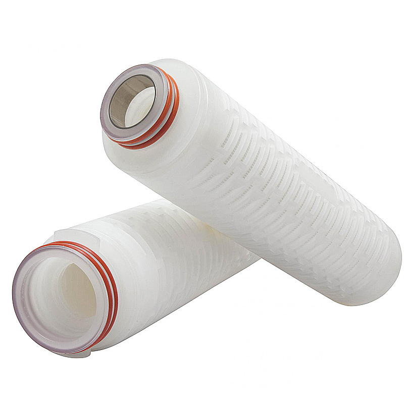 10 Inch PP Pleated Filter Cartridge New Sterile Filtration Bacterial Interception Filter with 022/0.45/0.5 Micron Membrane